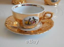 Stunning Rare vintage German Bavaria gold coloured 27 piece tea / coffee set