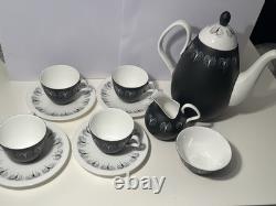 Stunning Vintage 1950s Foley Bone China Domino Coffee Set by Hazel Thumpston