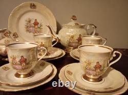 Stunning Vintage Lustre Pearlescent Tea / Coffee Set. Made In Poland, Chodziez