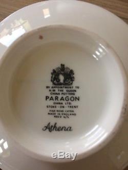 Stunning Vintage Paragon'Athena' Design 53 piece Dinner Tea and Coffee Set