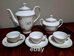 Stunning Vintage Richard Ginori'Gold Floral' Coffee Pot Set