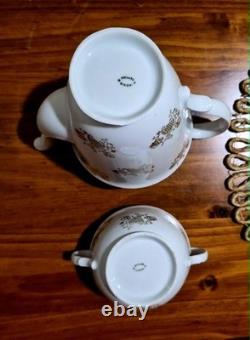 Stunning Vintage Richard Ginori'Gold Floral' Coffee Pot Set