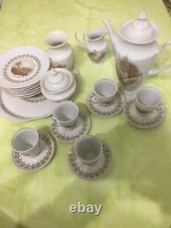 Stunning Vintage Soviet Russian China Porcelain Coffee Set