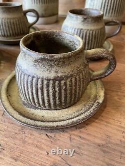 Stunning Vintage Tremar Cornwall Pottery 10 piece Coffee/Tea Set coffee tea pots