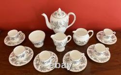 Stunning Vintage Wedgwood Ashford 16 Piece Coffee Set in Excellent Condition