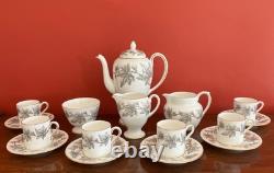 Stunning Vintage Wedgwood Ashford 16 Piece Coffee Set in Excellent Condition