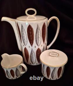 Susie Cooper Hyde Park Coffee Pot, 6 Coffee cans & saucers, 1959 Vintage