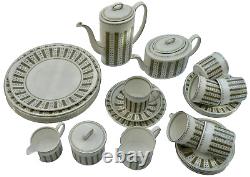 Susie Cooper/Wedgwood stylish 30pc tea/coffee set Persia pattern vintage 1960s