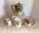 Swiss Langenthal Vintage Porcelain Hand Painted Cherry Coffee Pot Set 4pc