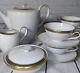 Tea Set Tea Or Coffee Pot Hutschenreuther Tea Cups Encrusted Platinum N Gold Vtg
