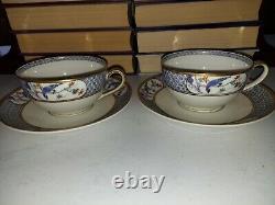 Theodore Haviland Limoges France Montmery Pattern Cup & Saucer, Set of 4