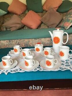 Thomas China Germany Coffee set 1960's Medallion Perfect unused condition