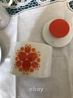 Thomas China Germany Coffee set 1960's Medallion Perfect unused condition