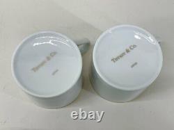 Tiffany & Co. Vintage Pair of Coffee Tea Cups and Saucers