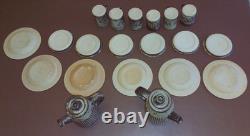 Tremar Cornish Pottery, Vintage handmade stonewear, 20 piece studio coffee set