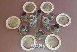 Tremar Cornish Pottery, Vintage handmade stonewear, 20 piece studio coffee set