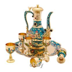 Turkish Tea Set Vintage Coffee Set With Pot with6 Cups for Wedding Christmas