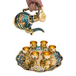 Turkish Tea Set Vintage Coffee Set With Pot with6 Cups for Wedding Christmas Turkish Tea Set Vintage Coffee Set With Pot with6 Cups for Wedding Christmas