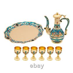 Turkish Tea Set Vintage Coffee Set With Pot with6 Cups for Wedding Christmas