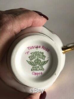 Tuscan Fine English Bone China Dessert Coffee Set for 8 Vintage