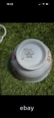 Tuscan Plant Vintage Fine English Bone China Coffee Set for Four c1930s