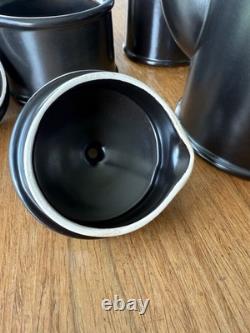 Ulster Ceramics Ireland Coffee Set Dark Brown 1970s Vintage Excellent Condition