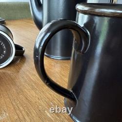 Ulster Ceramics Ireland Coffee Set Dark Brown 1970s Vintage Excellent Condition