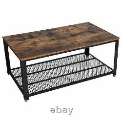 VASAGLE Coffee Table, Cocktail Table, Easy to Assemble, Industrial Side Table