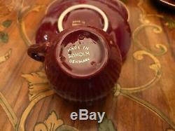 VERY RARE! Vintage Denmark 6 cups 6 saucers 1 Pot Milk Jug Soholm Coffee Set