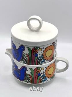 VILLEROY & BOCH / ACAPULCO / Coffee Set For 3 / Vintage / 9 Items / VGC