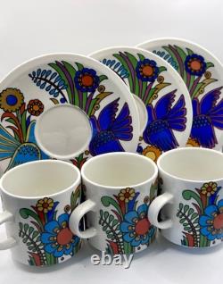 VILLEROY & BOCH / ACAPULCO / Coffee Set For 3 / Vintage / 9 Items / VGC