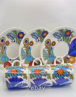 VILLEROY & BOCH / ACAPULCO / Coffee Set For 3 / Vintage / 9 Items / VGC