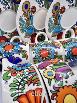 VILLEROY & BOCH / ACAPULCO / Coffee Set For 3 / Vintage / 9 Items / VGC VILLEROY & BOCH / ACAPULCO / Coffee Set For 3 / Vintage / 9 Items / VGC