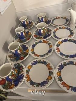 VILLEROY & BOCH / ACAPULCO / Coffee or Tea Set For 6 / Vintage / 19 Items / VGC VILLEROY & BOCH / ACAPULCO / Coffee or Tea Set For 6 / Vintage / 19 Items / VGC
