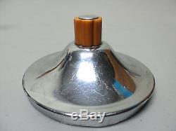 VINTAGE 1930s FARBERWARE CHROME & BUTTERSCOTCH BAKELITE 3-PC. COFFEE SET