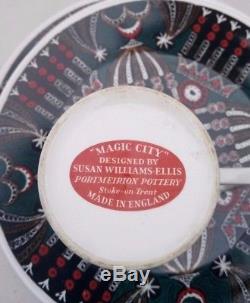 VINTAGE (1960s) PORTMEIRION MAGIC CITY COFFEE SET BY SUSAN WILLIAMS-ELLIS
