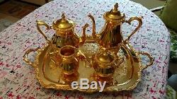 VINTAGE 24 KT GOLD PLATED TEA OR COFFEE SET International Silver Company