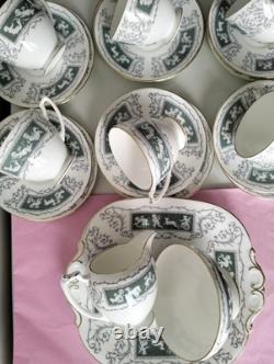 VINTAGE COALPORT REVELRY ADAM GREEN Full set, 21 pieces Bone China, England