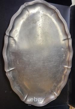 VINTAGE Coffee/Tea Set Of 5 Pc Tea/coffee/Milk Pots, Sugar Bowl & Melchior Tray