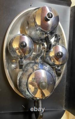 VINTAGE Coffee/Tea Set Of 5Pc Teapot, Coffee Pot Milk Pot, Sugar Bowl & Tray USSR