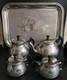 Vintage Coffee/tea Set Of Tray & 4 Pc Tea/coffee/ Pots, Milk Pot Sugar Bowl Ussr