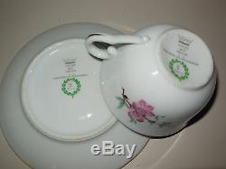 VINTAGE FRENCH COFFEE SET Porcelain LIMOGES BERRY LOURIOUX signed Gold rims