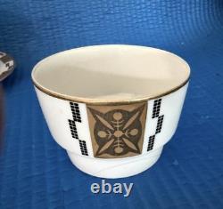 VINTAGE Freiberger Porzellan coffee/ espresso set -mid-century 1950's geometric