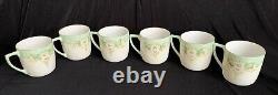 VINTAGE HAND PAINTED TEA COFFEE SET, POT TRAY 6 CUPS DAISIES 70's Signed