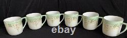 VINTAGE HAND PAINTED TEA COFFEE SET, POT TRAY 6 CUPS DAISIES 70's Signed
