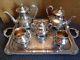 Vintage Reed & Barton 6 Piece Regent Tea/coffee Silverplate Set With Footed Tray
