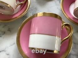 VINTAGE ROYAL ALBERT 1st Gr. PINK COFFEE SET 15PCS CABINET CONDITION