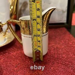 VINTAGE ROYAL CROWN IMPERIAL 15 Pc Tea Coffee Set 22k gold 11/924