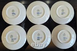 VINTAGE Royal Copenhagen Blue Fluted Plain Coffee Cup & Saucer Set 11pc