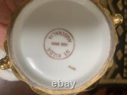 VINTAGE St Kilda Australia Fine China Gold Coffee Tea Set for 6 (c. 50s/60s)